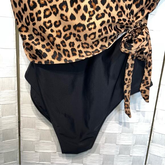 Summersalt Perfect Wrap One Piece Size 16 (XL) Leopard Print - Picture 11 of 13